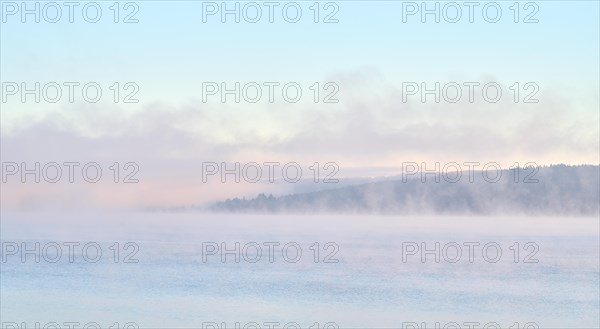 Lake Ammer in the morning with fog