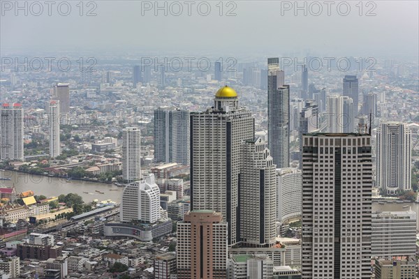 Skyline with State Tower Hotel Lebua golden dome