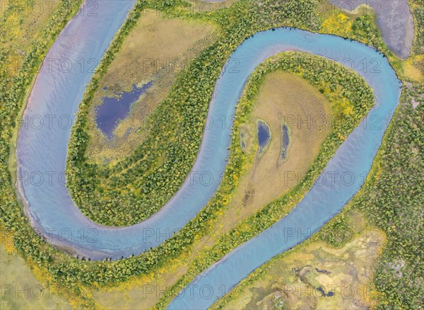 River landscape from the air