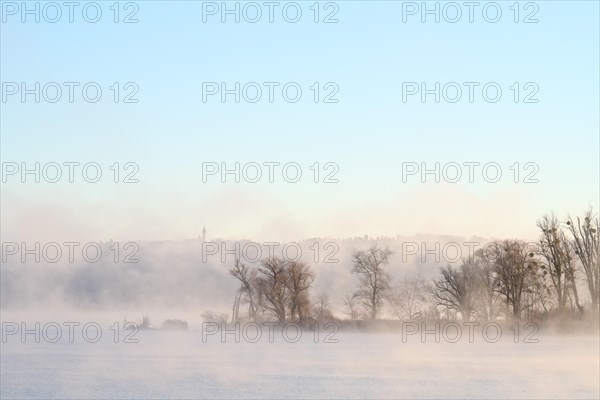 Lake Ammer in the morning with fog