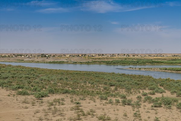 Overlook over the Tigris river from the Unesco site the old Assyrian town of Ashur or Assur