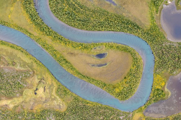 River landscape from the air