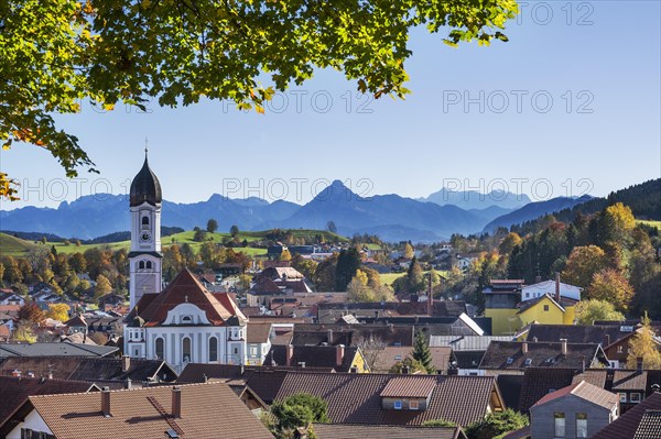 View of Nesselwang with St