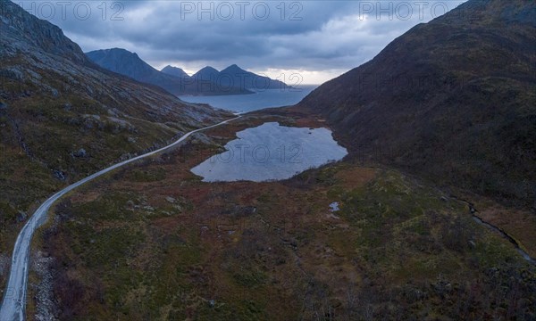 View over Litlevatnet lake to Grotfjord