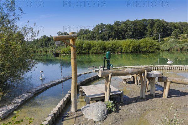 Water playground in the Lonsee water adventure area