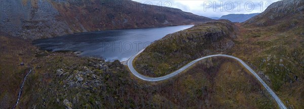 View over Lake Storvatnet near Grotfjord