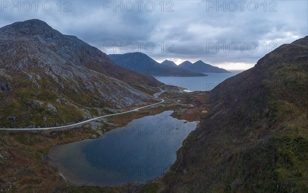 View over Litlevatnet lake to Grotfjord
