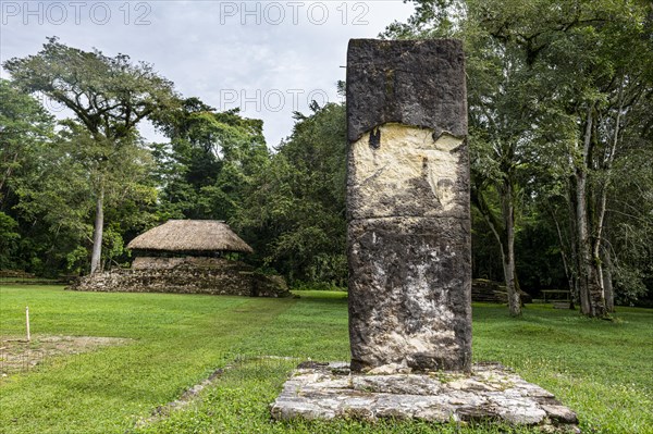 Old inscriptions at the ancient Maya archaeological site Bonampak