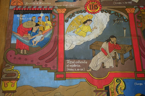 Mural painting in the church Iglesia de San Ignacio de Moxos