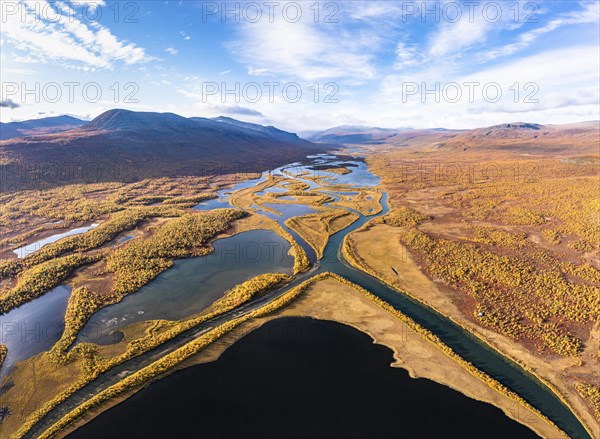Autumn landscape with river