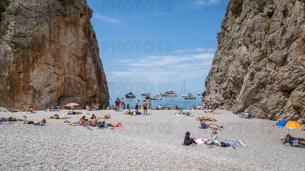 Beach at the end of the Torrent de Pareis gorge
