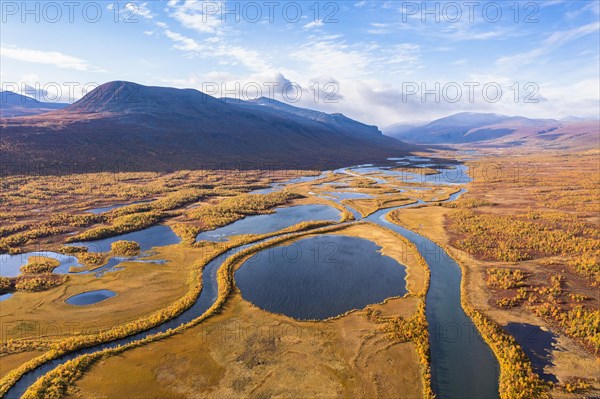 Autumn landscape with river