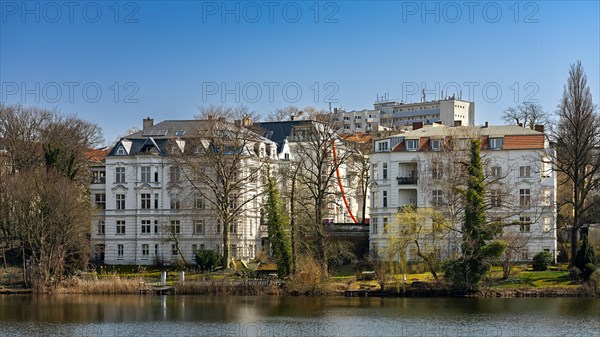 Villas and apartment buildings at Halensee in Berlin Wilmersdorf