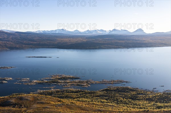 View over Stora Sjoefallet National Park and Lake Akkajaure