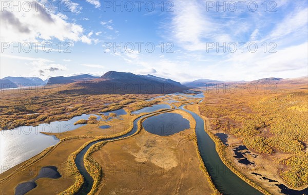 Autumn landscape with river
