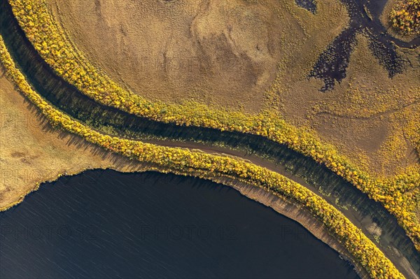 River landscape from the air