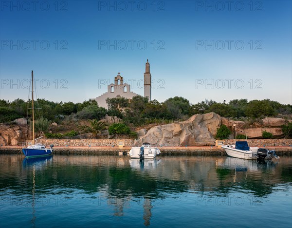 Small church and boats at Golfo die Marinella