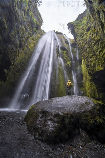 Hiker on a rock
