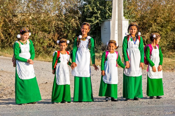 Girl in traditional school dress
