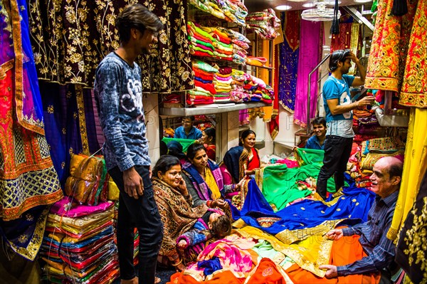 Fabric market at Bapu Bazar