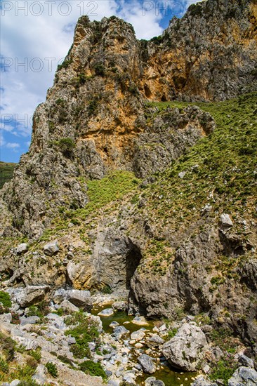 Megalopotamos streambed in Kourtalioiko gorge