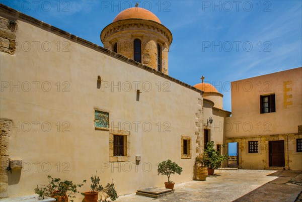 Monastery courtyard with monk cells