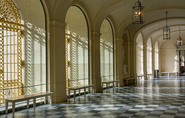 Entrance hall in the New Herrenchiemsee Palace on Herreninsel