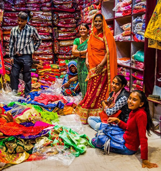 Fabric market at Bapu Bazar