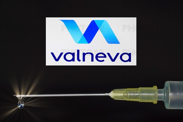 Injection syringe filled with Valneva's inactivated vaccine