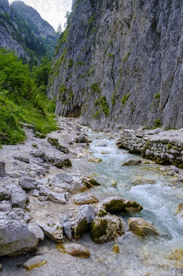 At the upper end of the Hoellentalklamm