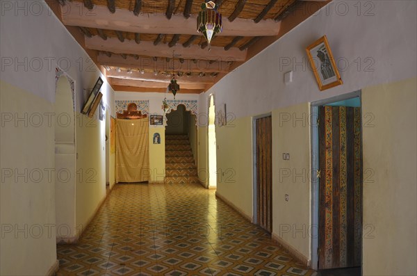 Hallway of a noble hotel in the gorge George du Todra