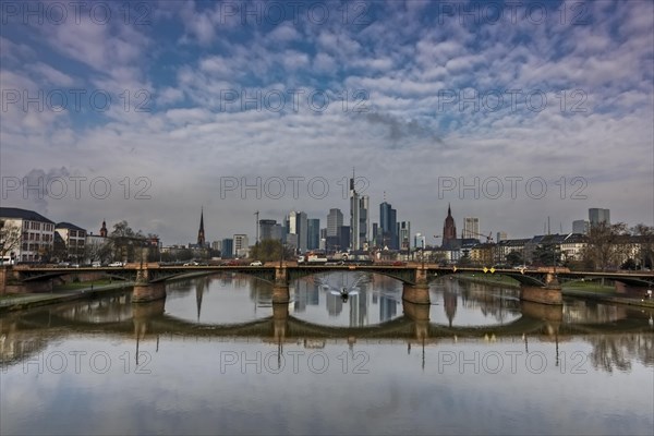 View from the Floeserbruecke over the river Main