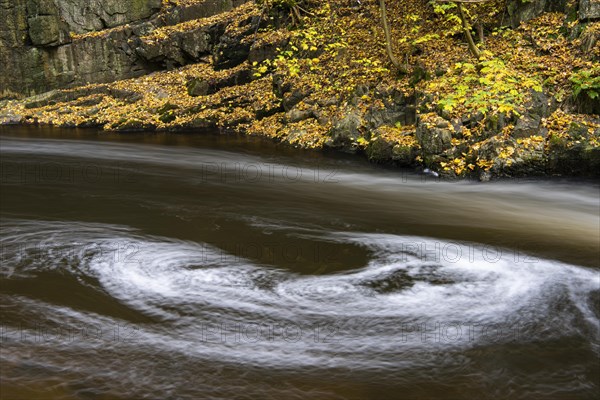 River Bode in the autumnal Harz Mountains