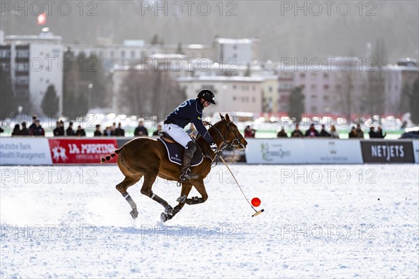 Valentin Novillo Astrada of Team Maserati hits the ball in full gallop