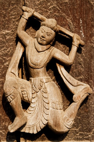 Shwenandaw Monastery with wood carvings