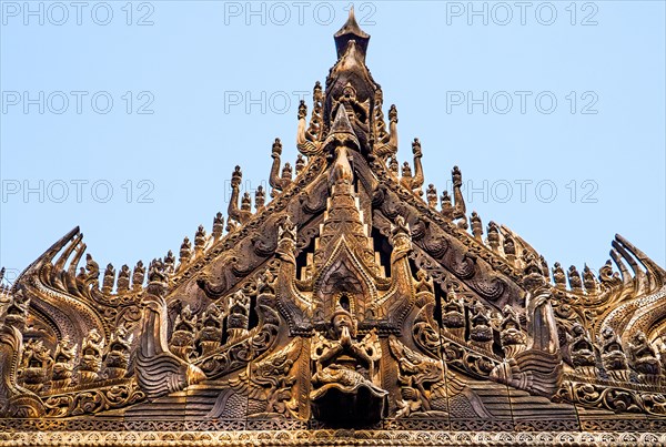 Shwenandaw Monastery with wood carvings