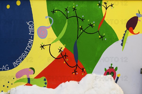 Graffiti on kindergarten wall