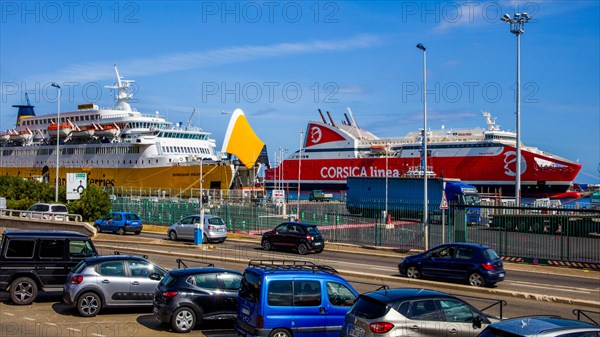 Ferry port with loading of trucks