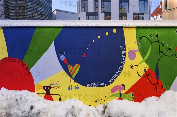 Graffiti on kindergarten wall