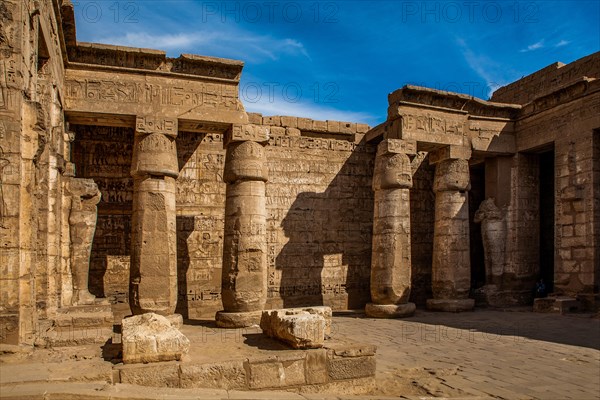 Second courtyard with papyrus columns