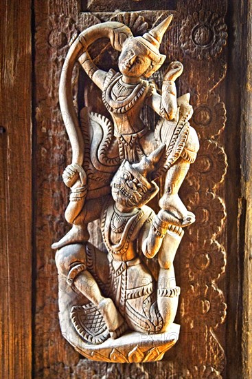 Shwenandaw Monastery with wood carvings