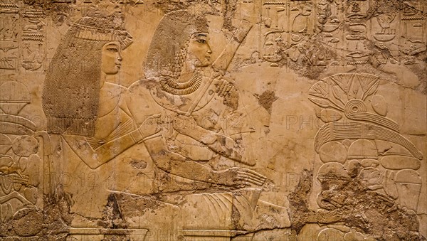 Ramose's brother Amenhotep with woman