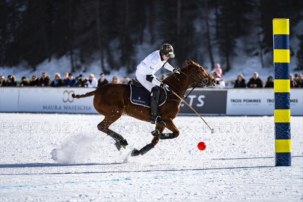 Fabio Meier of Team Maserati tries to score a goal