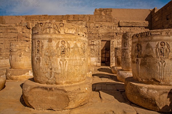 Massive columns once supported the ceiling of the Hypostyle