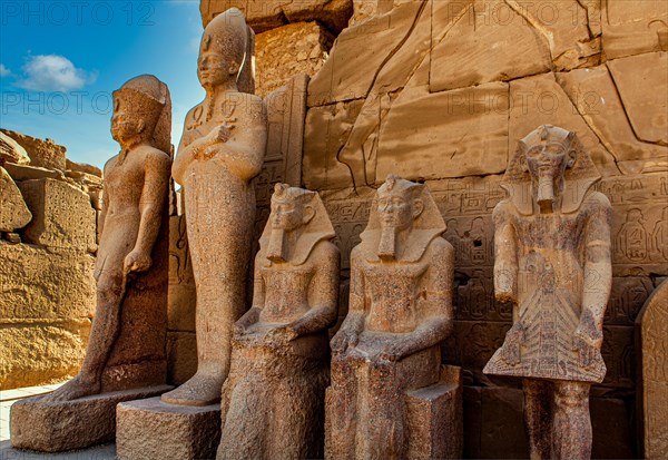 Statues of Thutmosis III Amenhotep II and Pharaohs from the 2nd Intermediate Period