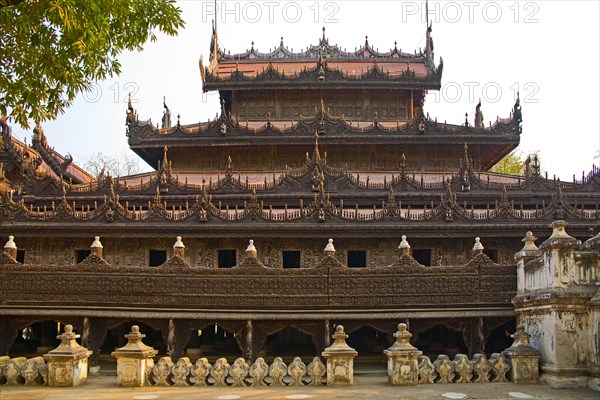 Shwenandaw Monastery with wood carvings