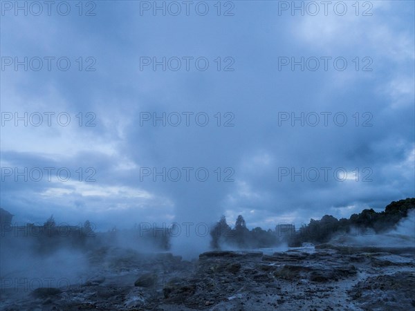 Active geothermal field
