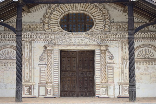 Painted facade of the Mission Church