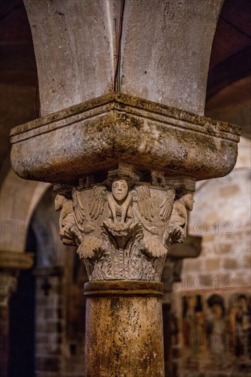 Lower church with decorative columns