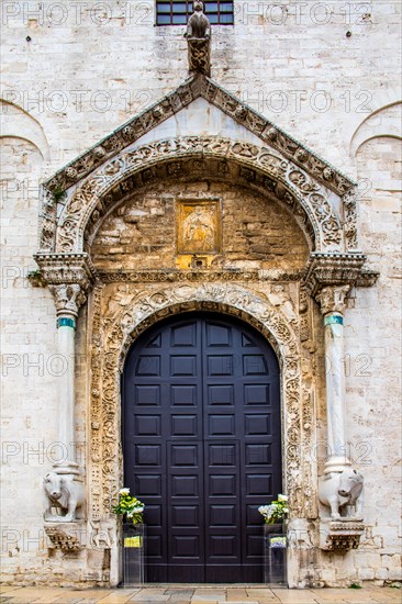 Portal with bulls as column supports
